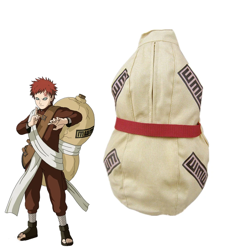 Anime Gaara Cosplay Gourd Style Backpack Student School Waist Canvas Sling Double Shoulder Bag Soft Satchel Gift  Anime Cosplay