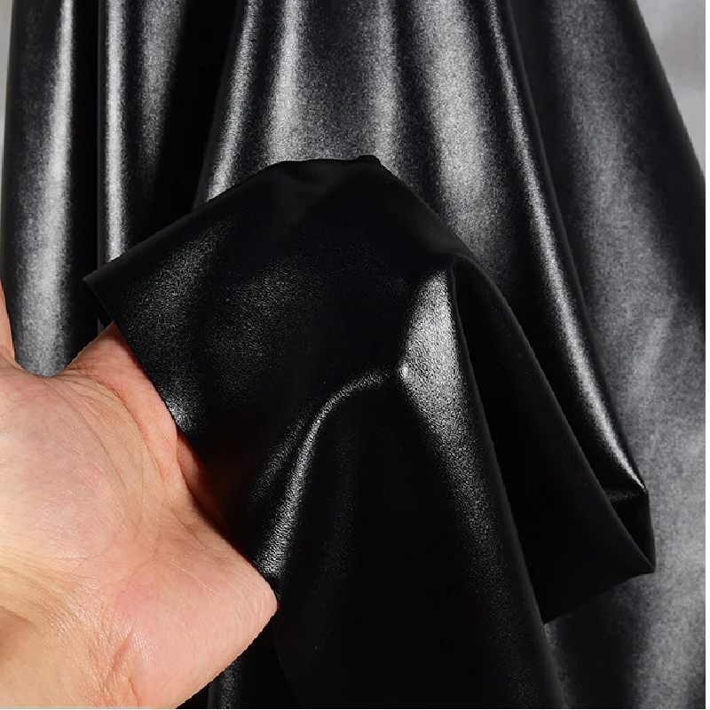Мягкая черная искусственная кожа 3/5/10 м 4 способа стрейч одежда