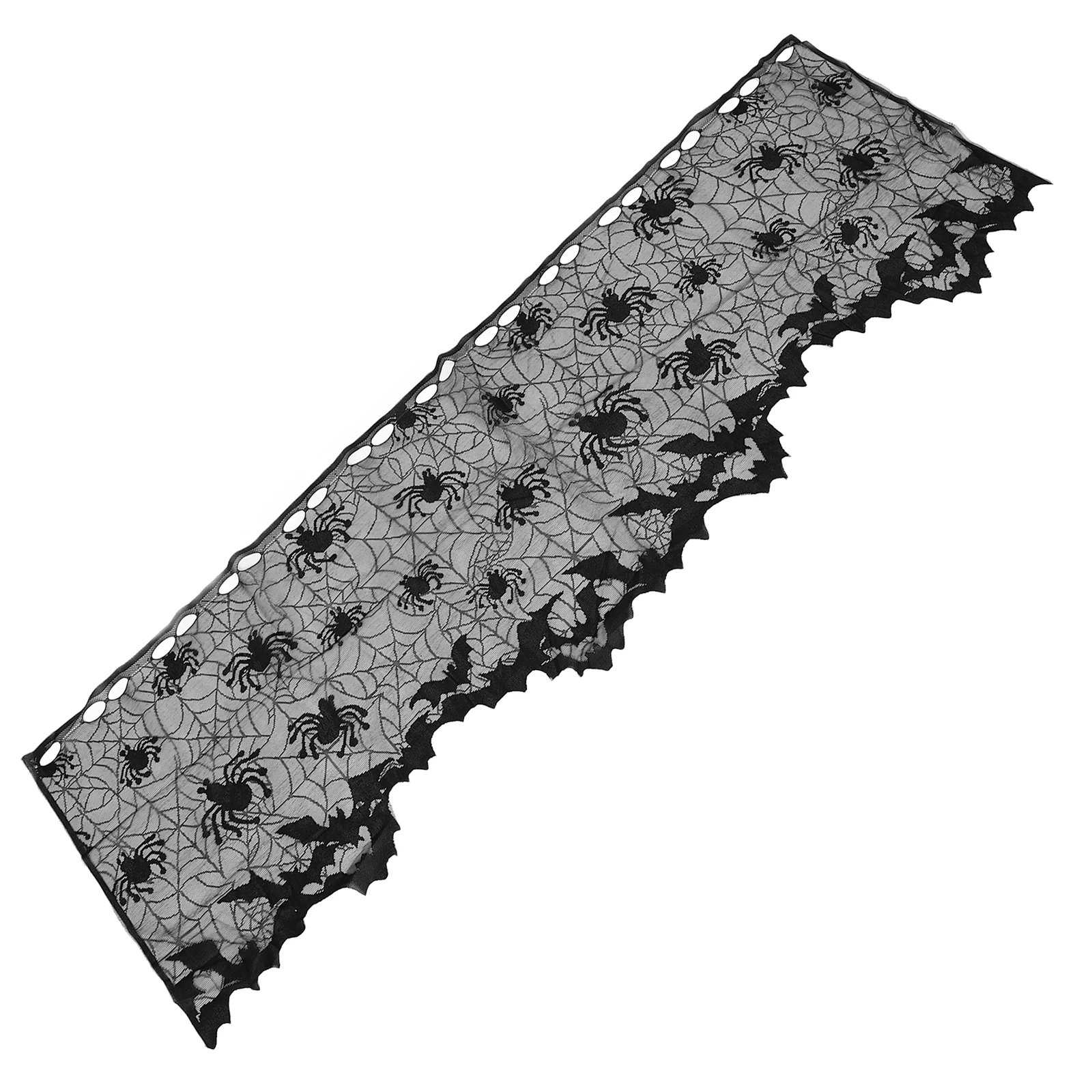 Камин Ткань Декор Паутина Оконная Занавеска Надувной Хэллоуин Череп Маска