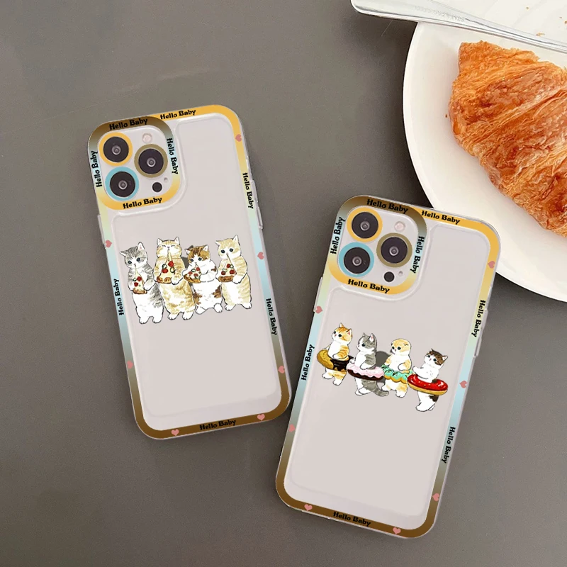 

Cute Cat Phone Case for iPhone 11 12 13 Mini Pro Max 14 Pro Max Case shell