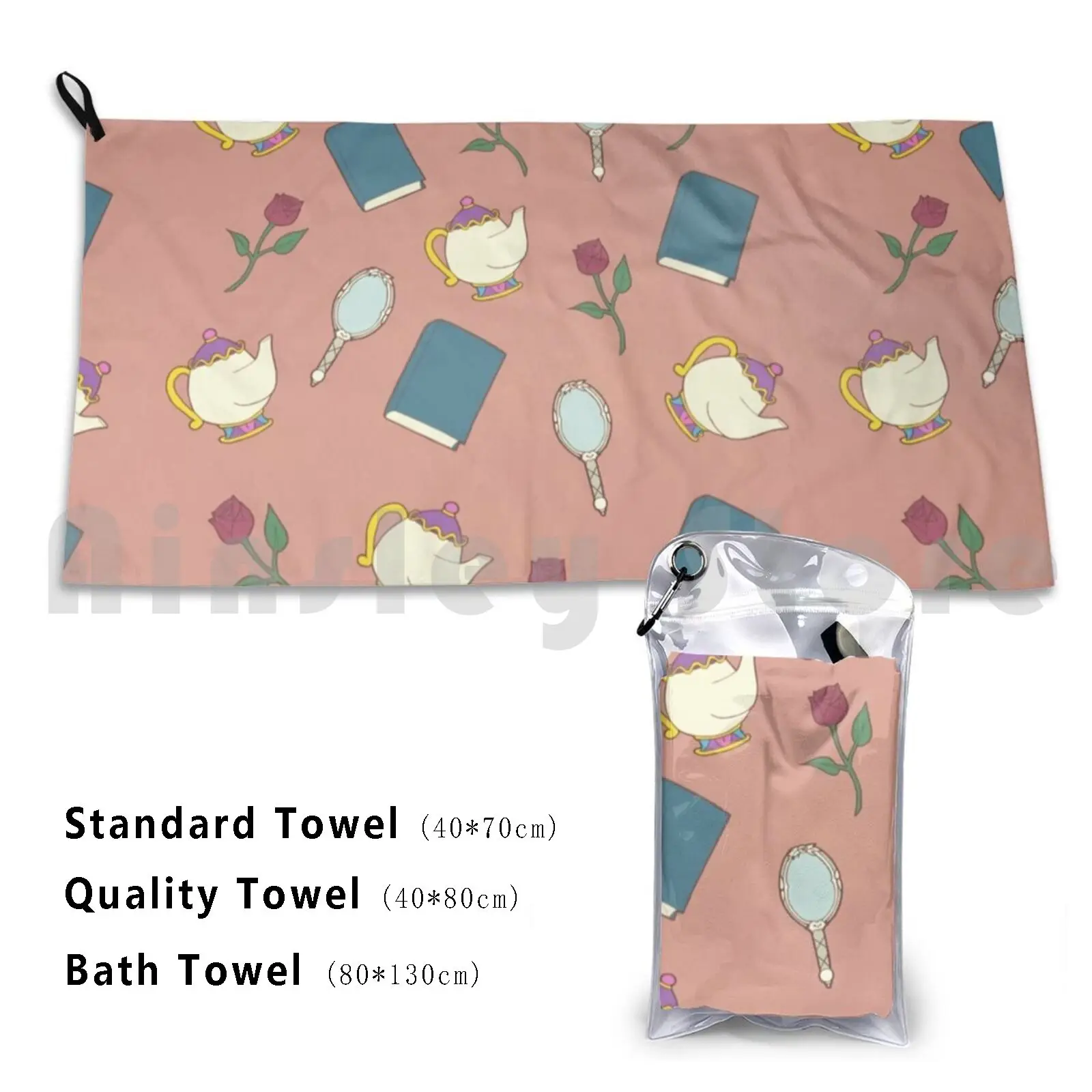 Bath Towel Fanart Beauty Belle Beast Prince Adam Princess Mrs Potts Teacup