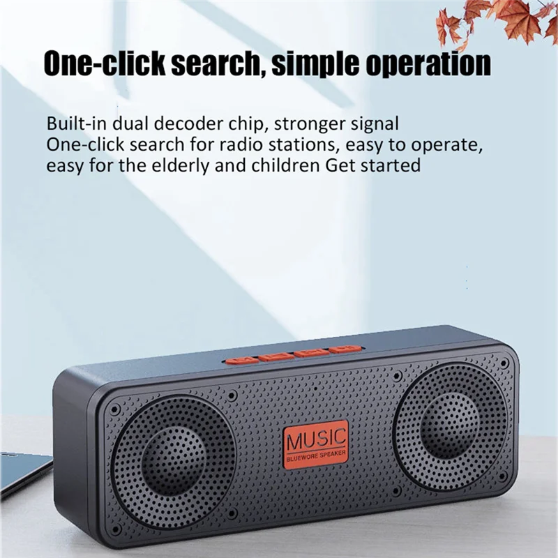 Портативное FM-радио беспроводной Bluetooth 5 0 TWS-динамик мини-музыкальный плеер MP3