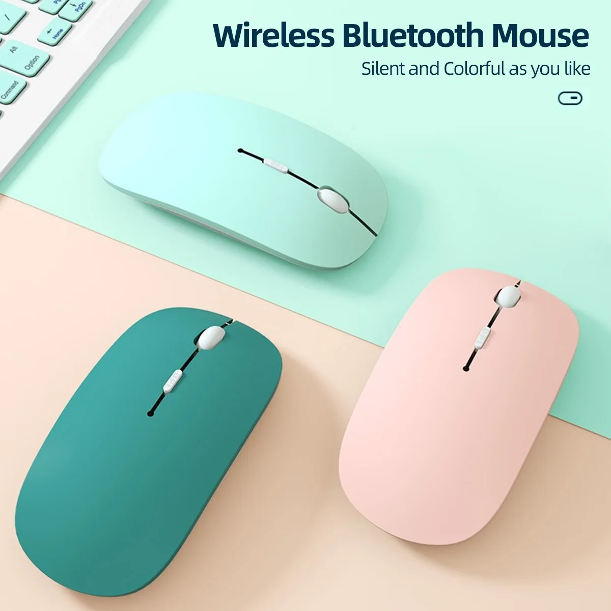 

Беспроводная Bluetooth-мышь, универсальная, для планшета, ноутбука и смартфона