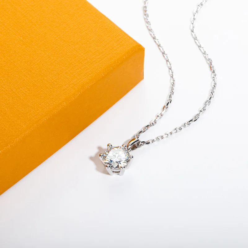 Женская подвеска Apaison 2 ct настоящий Муассанит ювелирные изделия из стерлингового
