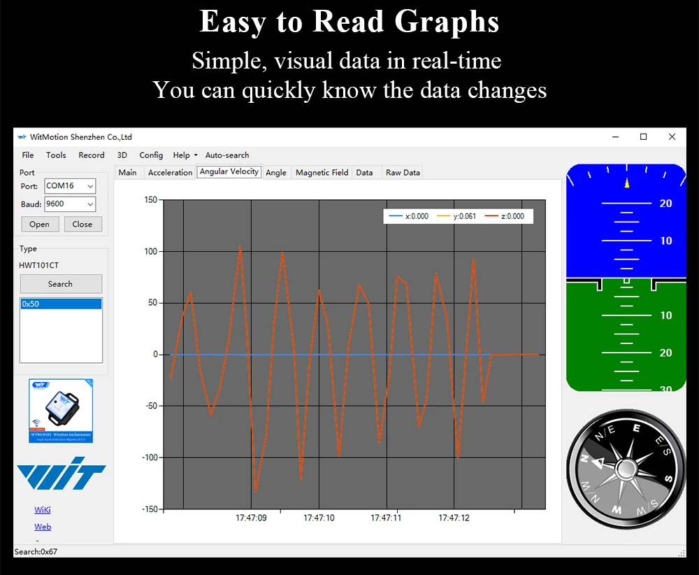 HWT101CT-TTL Кристаллический инклинометр Встроенный высокоинтегрированный модуль