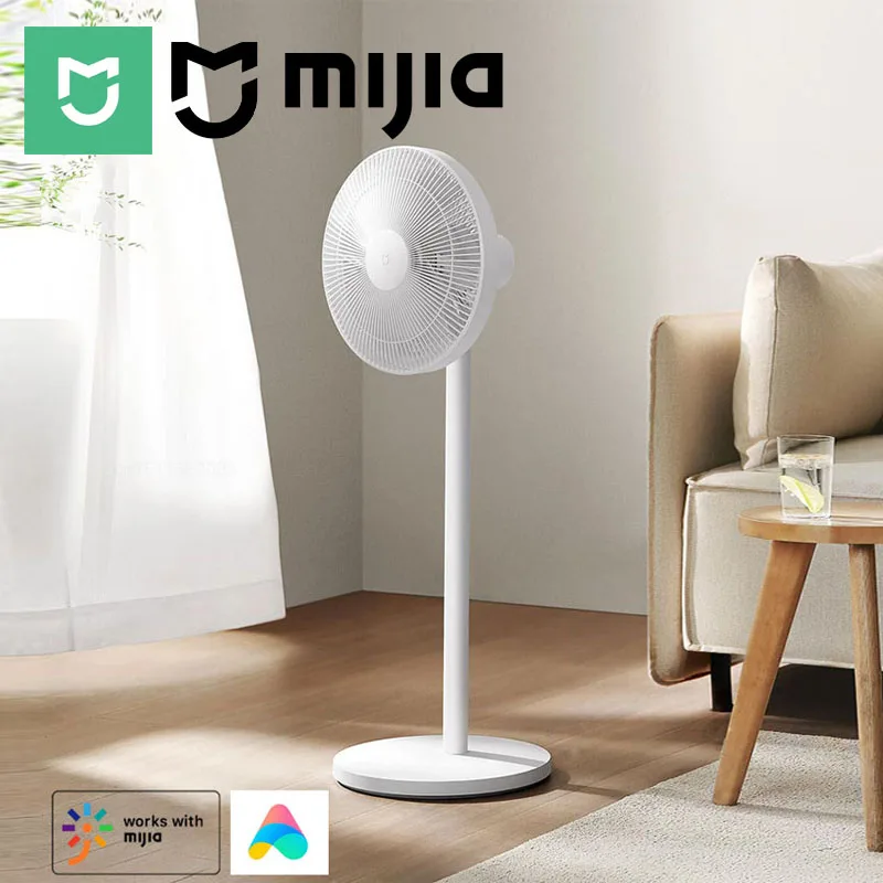 Фото Умный напольный вентилятор MIJIA с частотным преобразователем постоянного тока, обновленная версия 1X, поддержка питания от Power Bank, поддержка приложения MIJIA №1