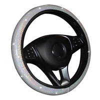 37 38cm universal bling car steering wheel cover steering wheel protector case for women girls auto styling accessories