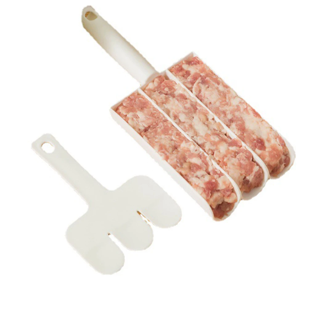 

Creative Kitchen Triple Meatball Maker Fast Triple Ball Rolling Tool Handmade Fish Meatballs Balls Sliders Shrimp Pots