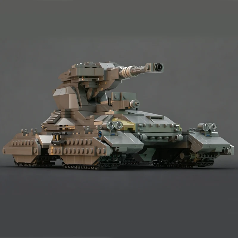 Фото Популярная модель тяжелого танка M808C, конструктор MOC, военная техника, модульная технология, подарок на праздник, набор для сборки, детская игрушка №1
