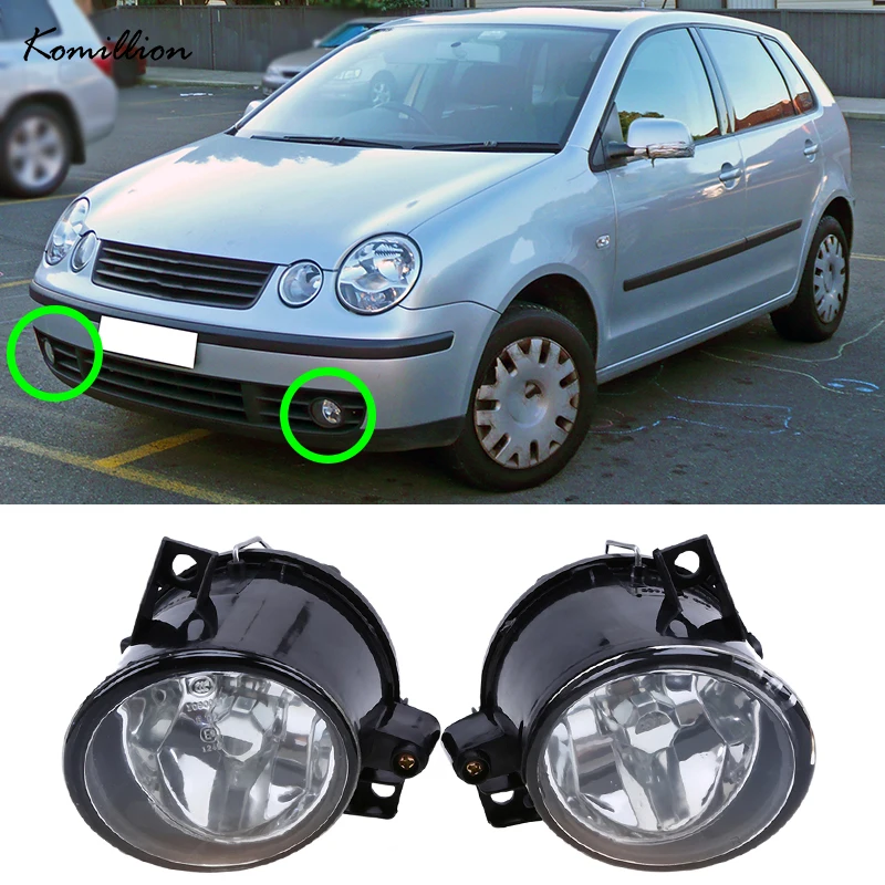 

Car Front Fog Lights with Lamp Bulbs Included Assembly Halogen for VW Polo 9N MK4/Fox/Seat Ibiza Left/Right Auto Replacement