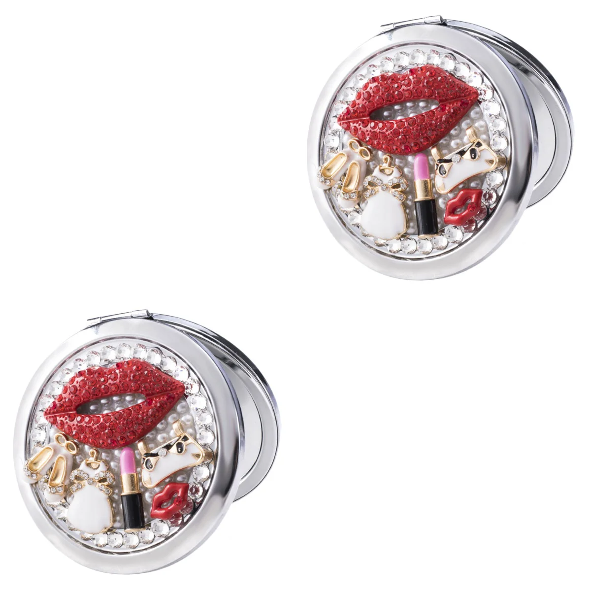 

Mirror Compact Makeuptravel Mini Foldingpocket Sided Girlfoldable Double Retro Purses Pursemirro Fold Beauty Hand Magnifying