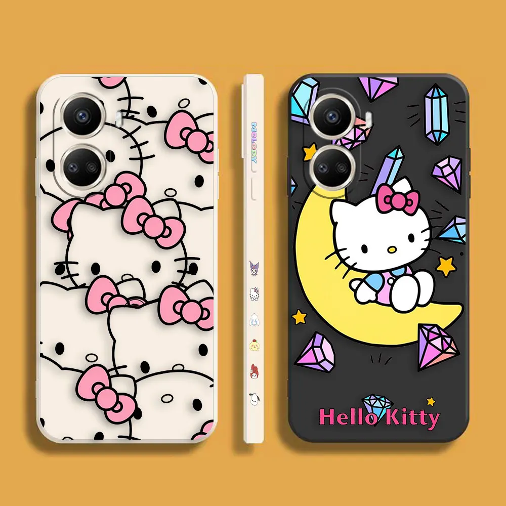 

Cute Hello K-Kitty Cartoon Cat Phone Case For Huawei NOVA 7 6 5I 5 4 3 3I 2S 2 8 9 10 SE PRO PLUS 5G Silicone Case Funda Shell