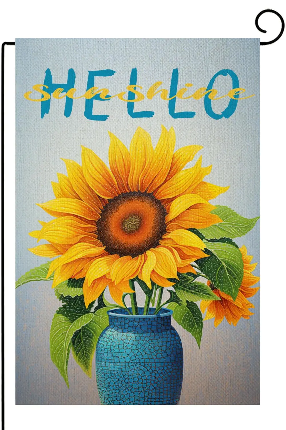 Летний Садовый флаг Hello Sunshine Подсолнух 12x18 дюймов двусторонний внешний двор