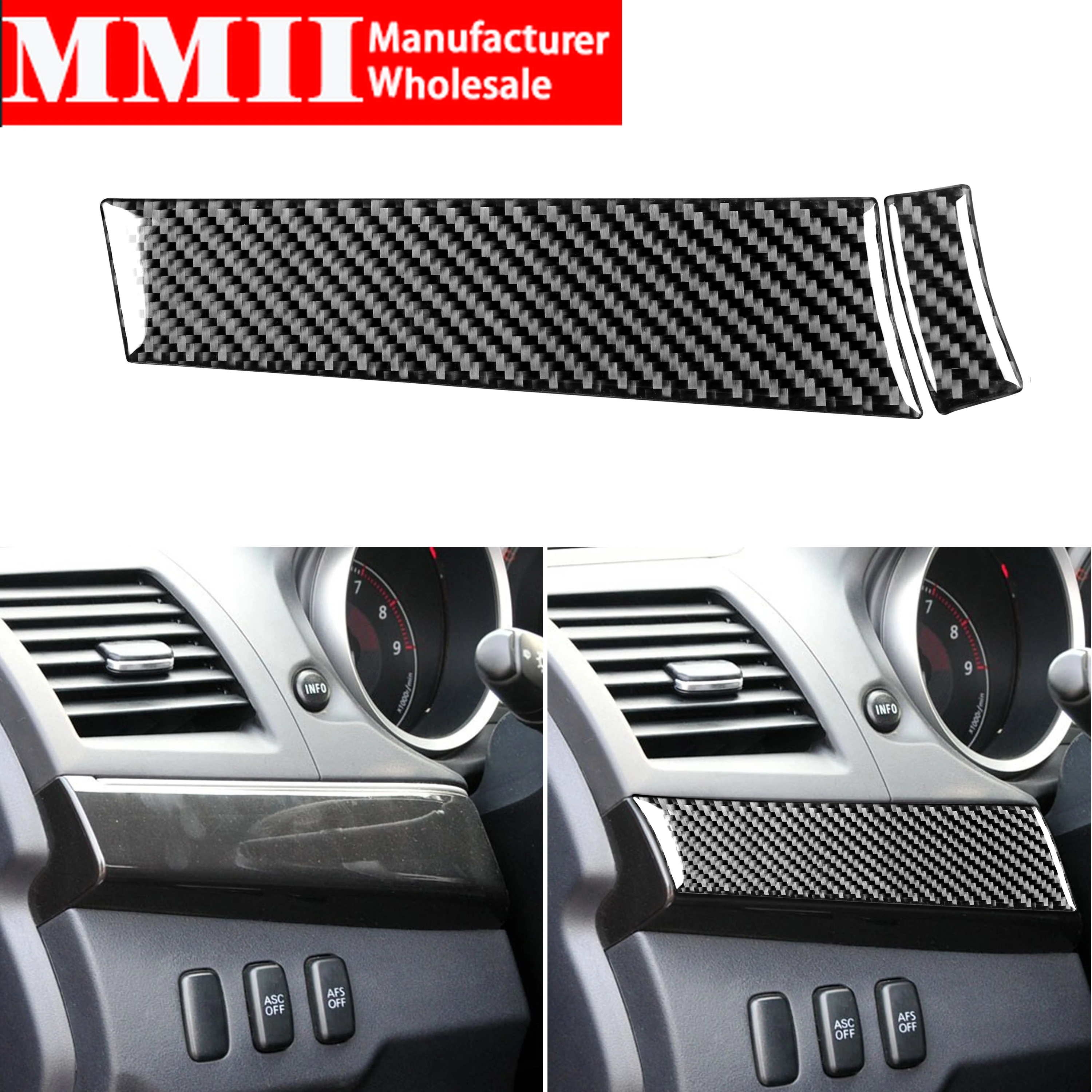 

Car Accessories For Mitsubishi Lancer GT GTS ES DE 2008-2015 Carbon Driver Side Dash Trim Sticker Dashbord Modified Strip Cover
