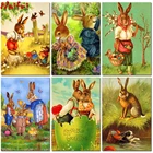 Новое поступление, Пасхальная картина из страз сделай сам, животное, кролик, Алмазная мозаика, вышивка крестиком кролик стразы, украшение для дома