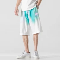 summer shopping men shorts casual home shorts tie dye beach pants mens embroidery shorts trendy loose couple pants quick dry