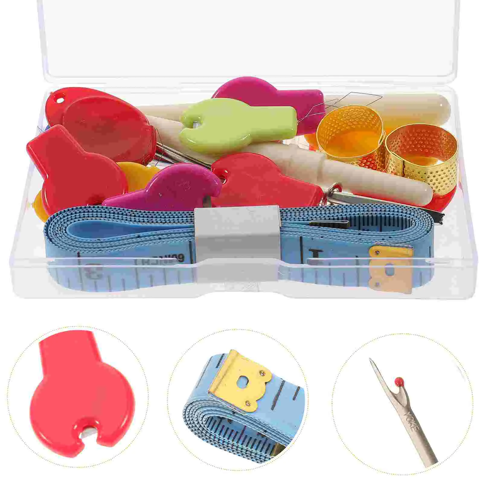 

Sewing Needle Kit Threadertool Hand Diy Threadruler Embroidery Cross Supplies Machine Threaders Device Threading Emergency