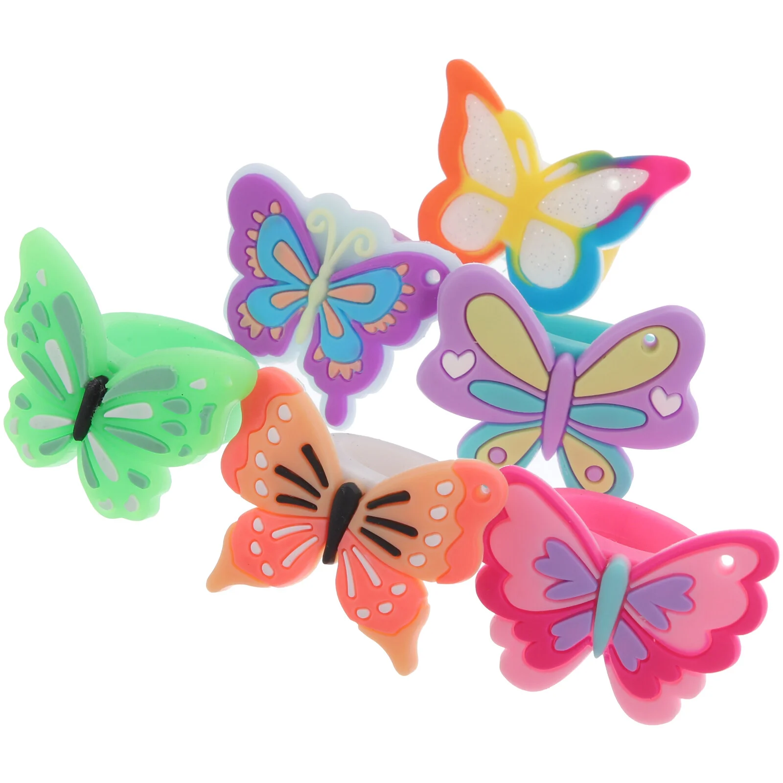 

Children's Ring Girls Cartoon Rings Toddler Jewelry Birthday Party Favors Butterfly Toy