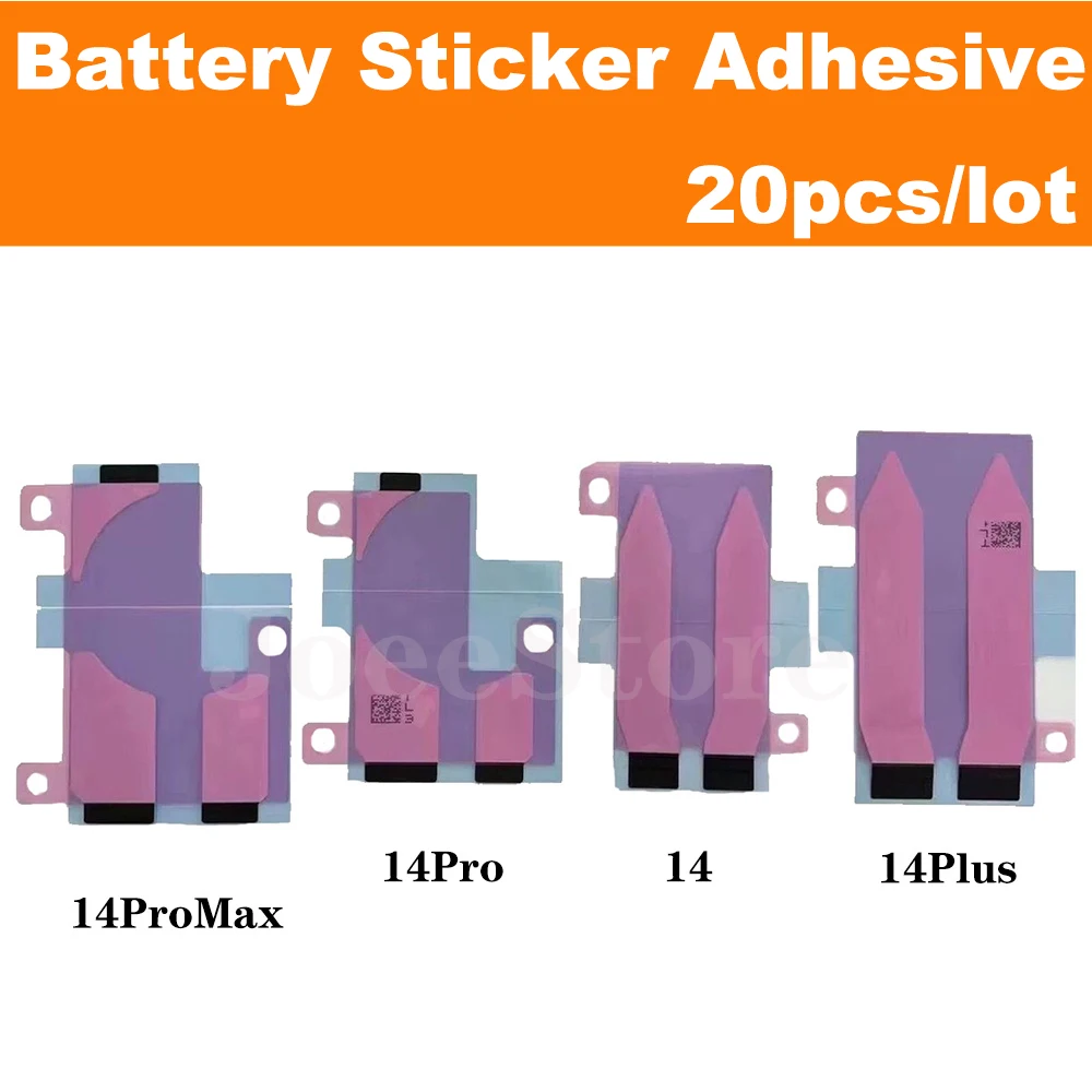 

20Pcs Battery Adhesive Sticker for iPhone 14 14Plus 14Pro 14ProMax Battery 3M Double Tape Strip Pull Trip Glue Replacement Parts