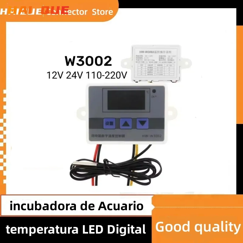 

W3002 Микрокомпьютер Цифровой регулятор температуры Переключатель контроля температуры Контроллер температуры Цифровой дисплей с 0,1 переменного тока