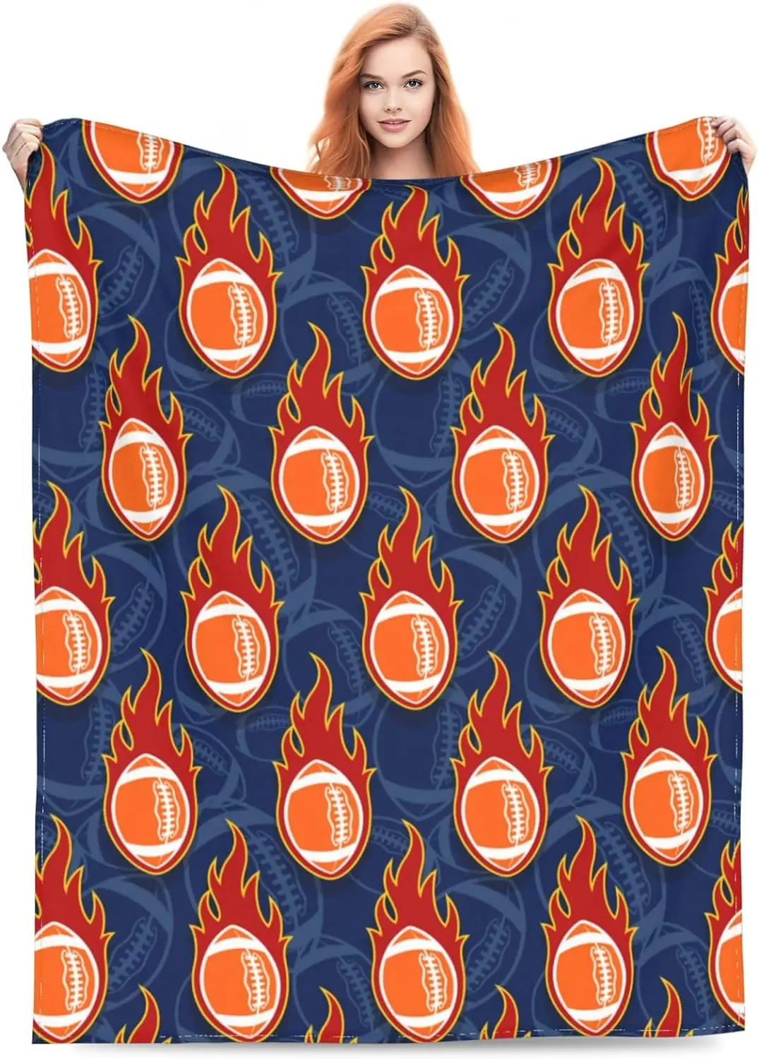 

Флисовое одеяло для футбола, Спортивная Тема, американская игра в футбол, регби, плюшевые мячи, игры для соревнований, пушистое диванное покрывало