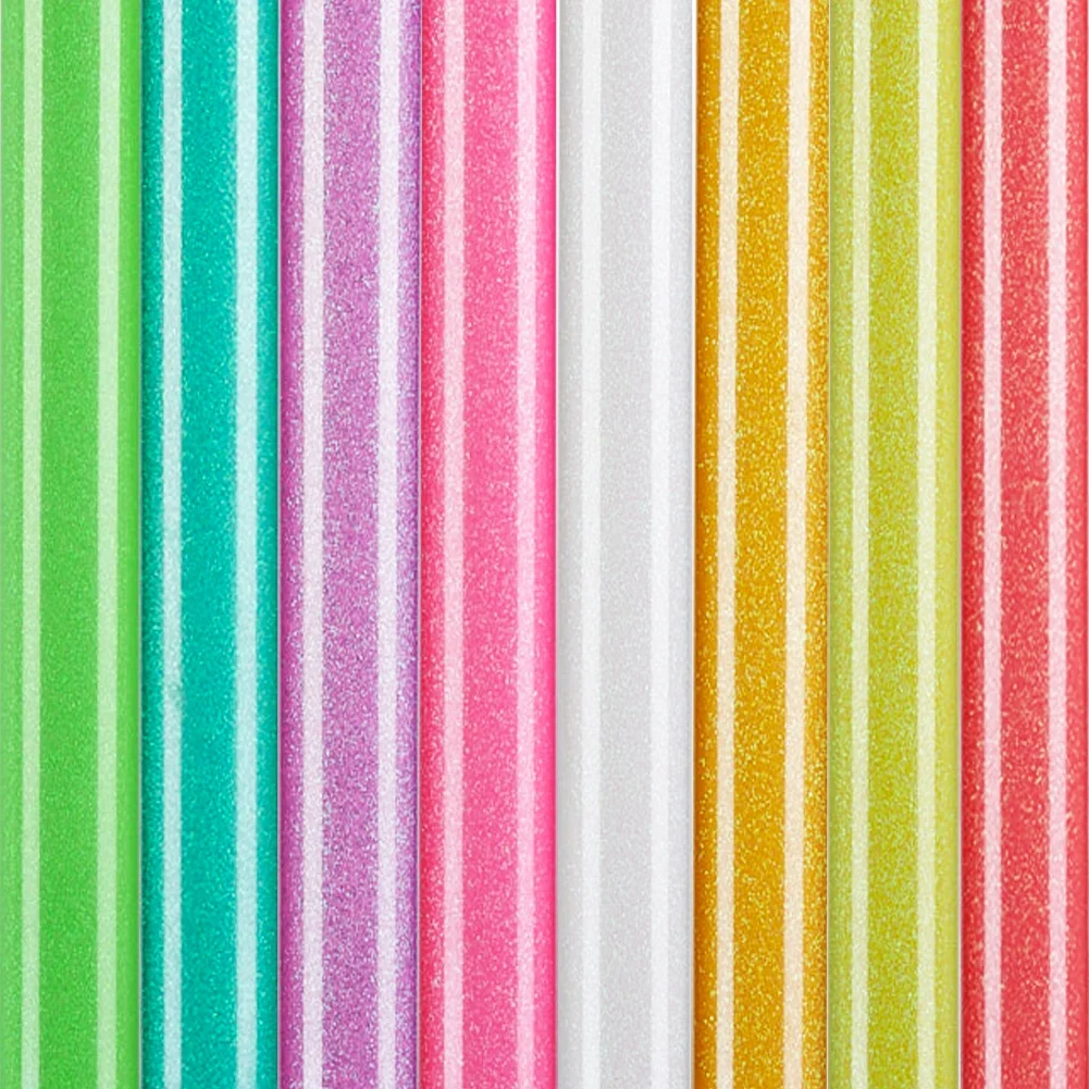 

Glow in The Dark Heat Transfer Glitter Vinyl HTV Vinyl Sheets for Cricut, Silhouette Cameo or Heat Press Machine 8pcs 12"x 10"