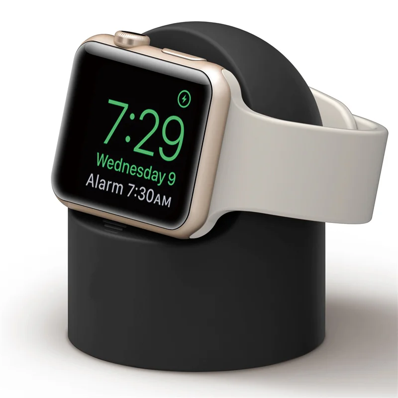 

Зарядная станция для Apple Watch, силиконовая подставка для iWatch 7 6 se 5 4 3, 44 мм 40 мм 45 мм 41 мм 42 мм 38 мм, аксессуары для зарядки