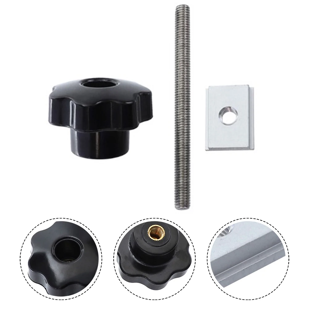 

Carbon Steel T Slot Nut T-Track Sliding M8 Screw Knobs For Router Table Woodworking T-slot / T- Track Special Access For Chute