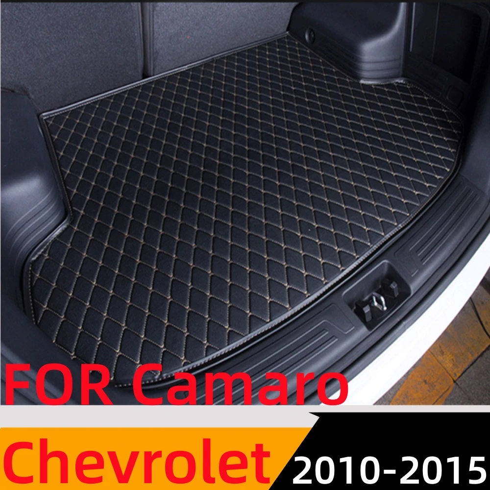 

Sinjayer Car AUTO Trunk Mat ALL Weather Tail Boot Luggage Pad Carpet Flat Side Cargo Liner Cover For Chevrolet Camaro 2010-2015