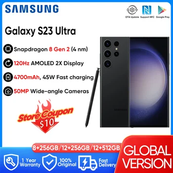 New Samsung Galaxy S23 Ultra Mobile Phone 256GB/512GB Snapdragon 8 Gen 2 Android 13 Phone 6.8" AMOLED 2X Display 5000mAh Battery 1