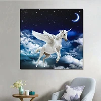 5d diy diamond painting unicorn full round drill magic unicorn rhinestones cross stitch mosaic art home decoration gift