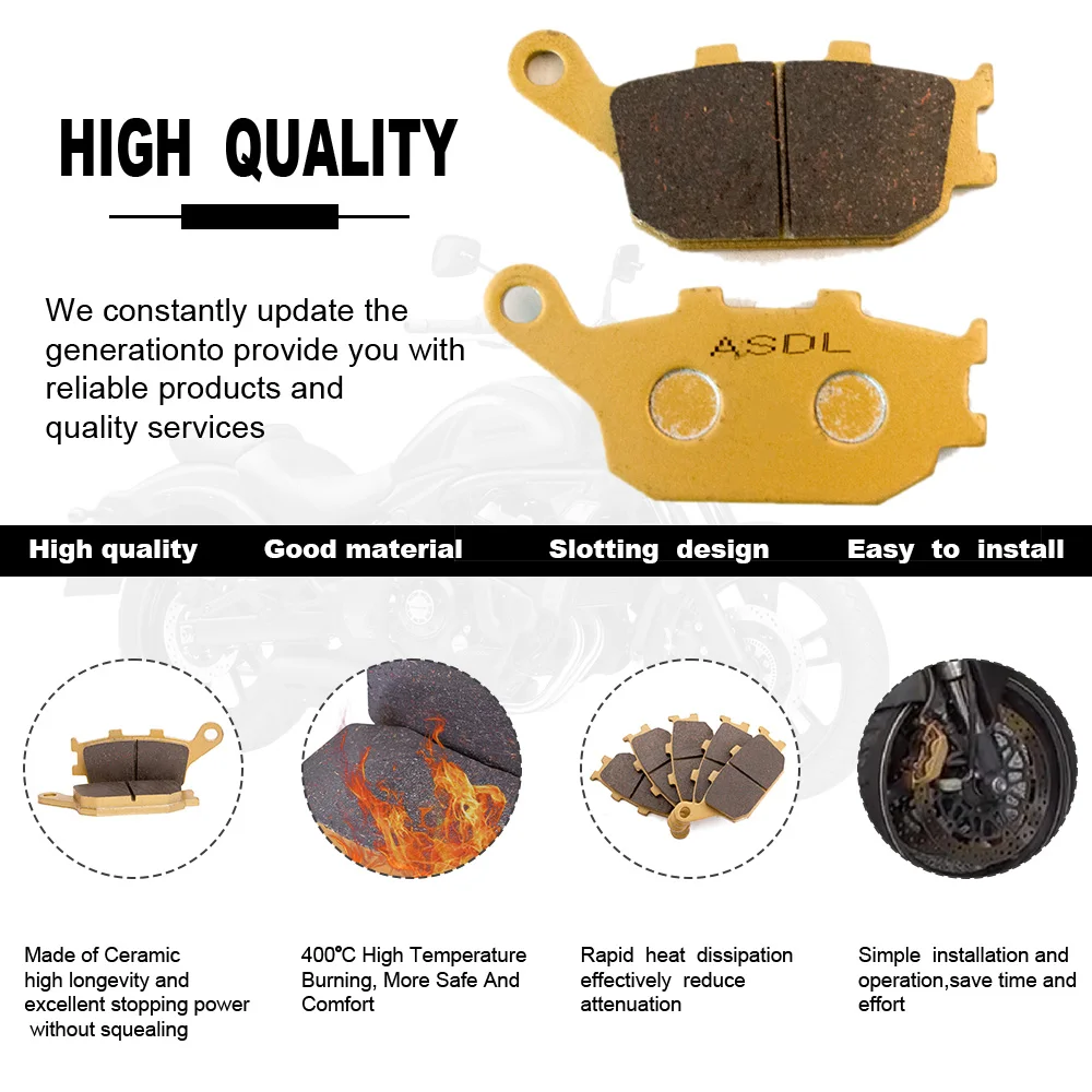 Задние тормозные колодки для Yamaha XJ6 SP XJ6SP YZF-R6 YZF R6 600 YZF600 FZ6 Fazer FZ 6 S 6NS FZ6-NS FZ6NS FZ6S FZ-6S S2