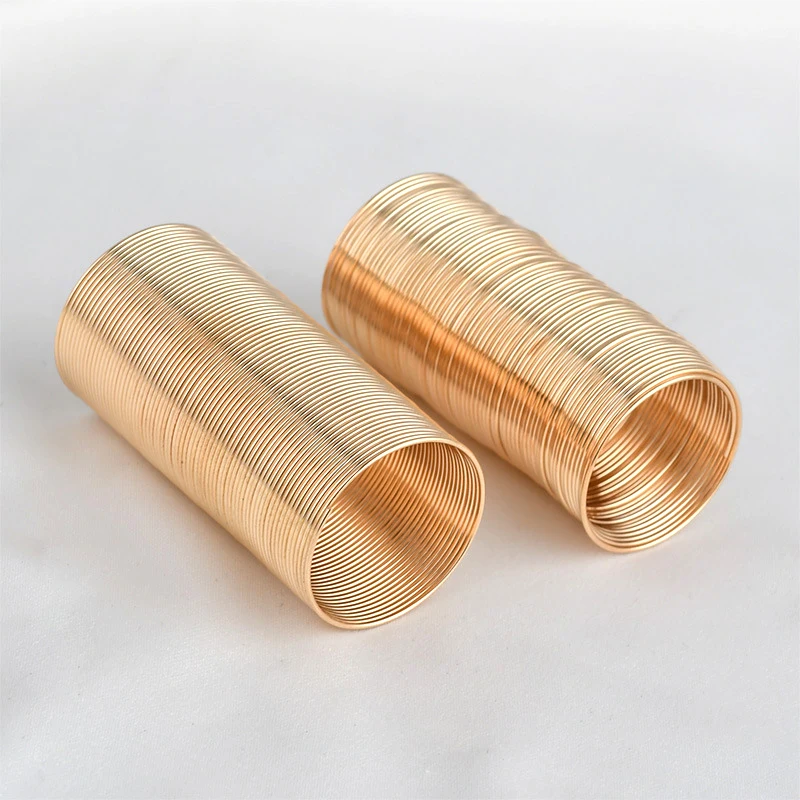

2pcs gold plated cutting steel wire flexible wire memory steel wire ring DIY hand made jewelry connecting accessories material