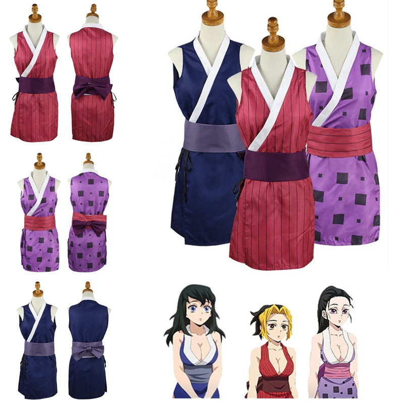 

Костюм для косплея из аниме «рассекающий демонов», Makio Hinatsuru Suma, комплект униформы команды Kisatsutai, одежда для вечеринки на Хэллоуин