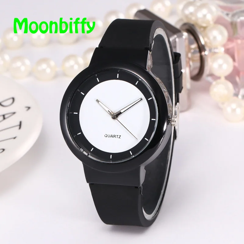 

Women Fashion Casual Silicone Strap Analog Pink Girl Quartz Round Watch relogio feminino Simple Round horloges Ladies Watches
