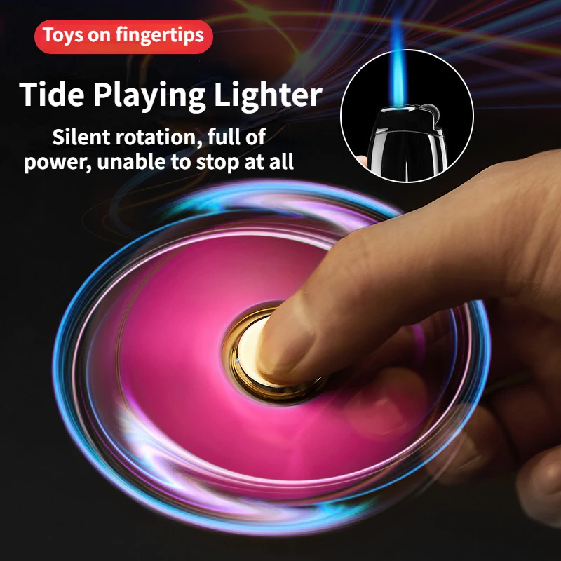 

Personality Portable Cigar Lighter Refillable Butane Gas Fuel Lighter rotatable Creative Lighter Windproof Funny Toys for Men