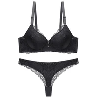 sexy lace bras for women adjusted strapspadded brassiere panty two pieces lace push up bra set lingerie top 34 44 a b c cup