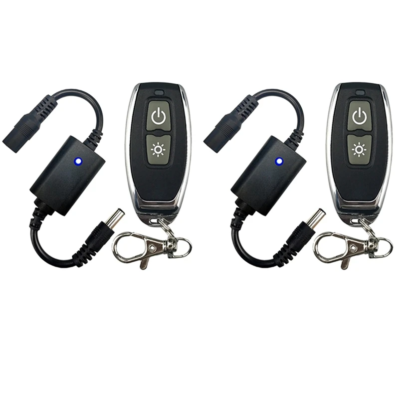 

2X беспроводной переключатель дистанционного управления 433 МГц релейный Стандартный адаптер питания постоянного тока Разъем управления ler ...