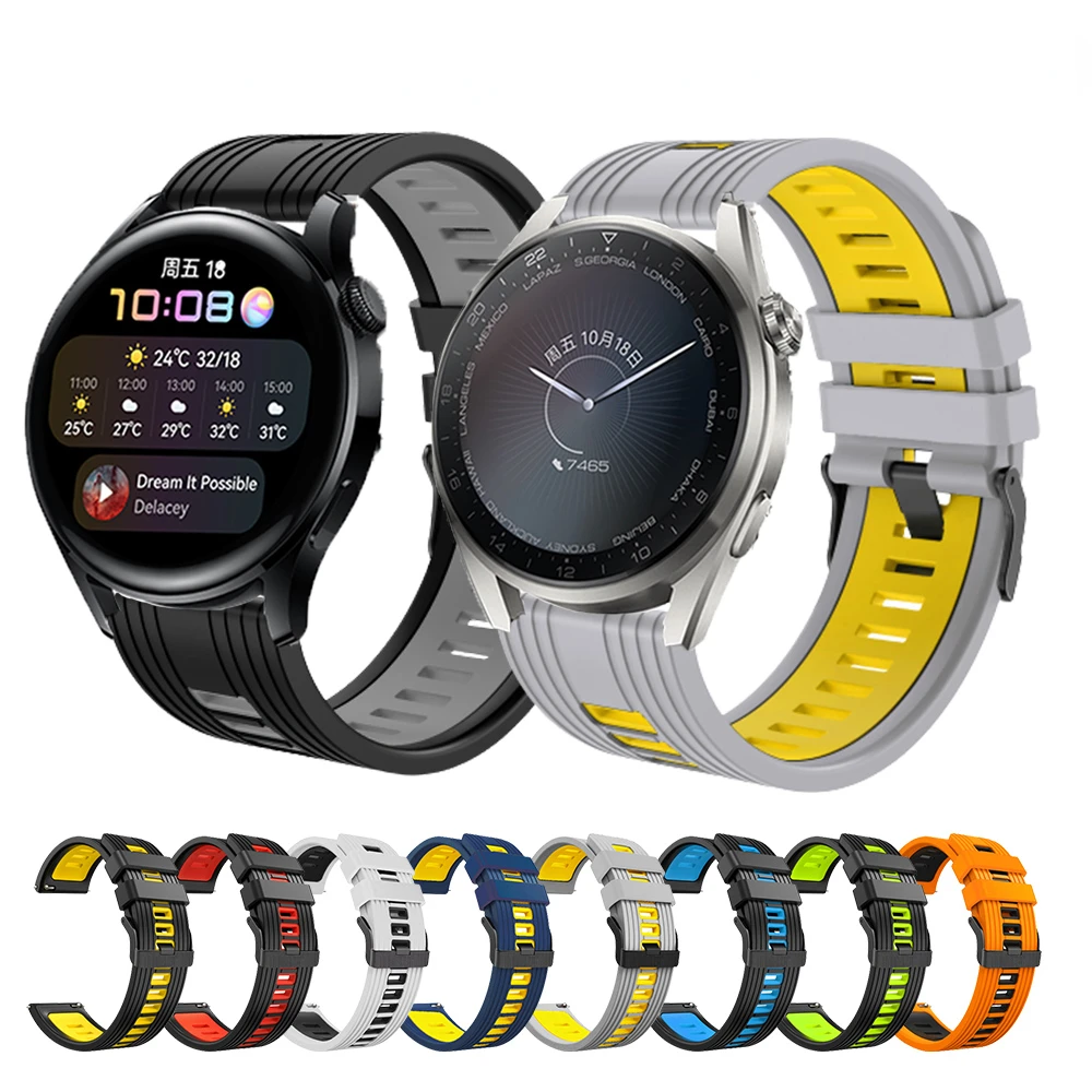 Спортивный силиконовый ремешок 22 мм для Huawei Watch 3 Pro Gt3 46 мм/браслет Gt Runner Imilab kw66 MI watch Sport color 2/Haylou RT LS05S