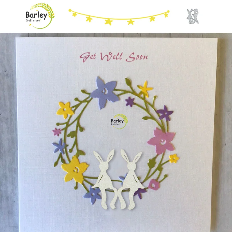 

New Craft Animal Metal Stencil Mold Cutting Dies DIY Rabbit Scrapbooking Frame Decoration Card Making Crafts Embossing Die Cuts