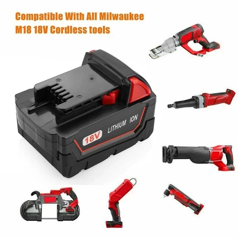 Оригинальный сменный литий-ионный аккумулятор 18 в 1815 Ач для Milwaukee M18, аккумуляторы для электроинструментов 48-11-1850 48-11-1860 48-11-Z50 (art.: 3920beb03cd61) - 3920beb03cd61