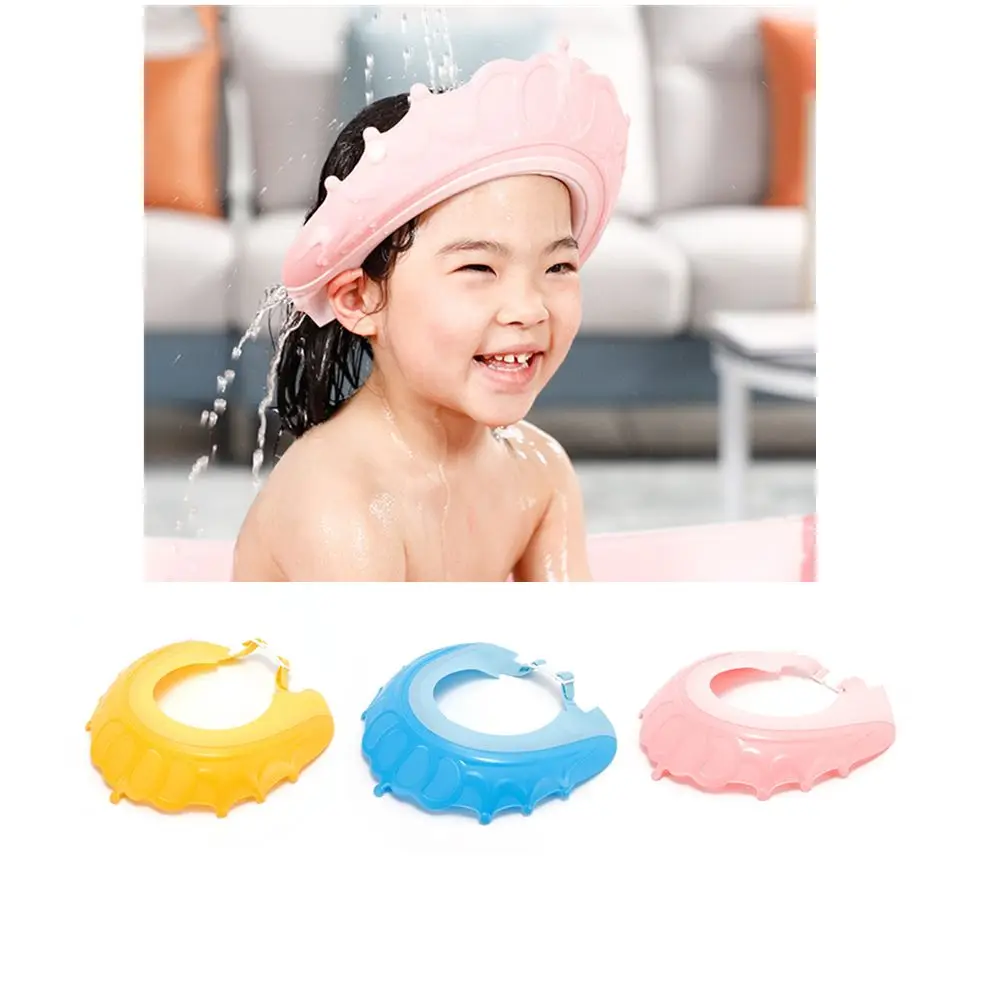 

Регулируемые шапочки для душа для детей, детская шапка для мытья волос, защита для ванны, водонепроницаемый козырек для защиты ушей и глаз