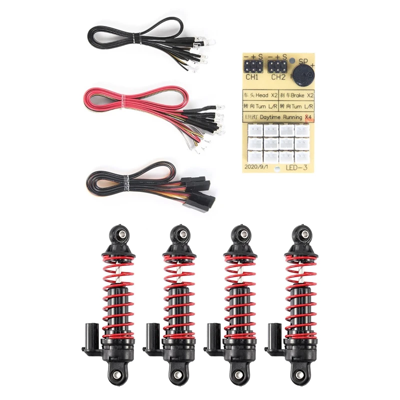 

Front Rear Brake LED Lights Lamp Group Upgrade Parts Accessories with Shock Absorbers Upgrade Accessories