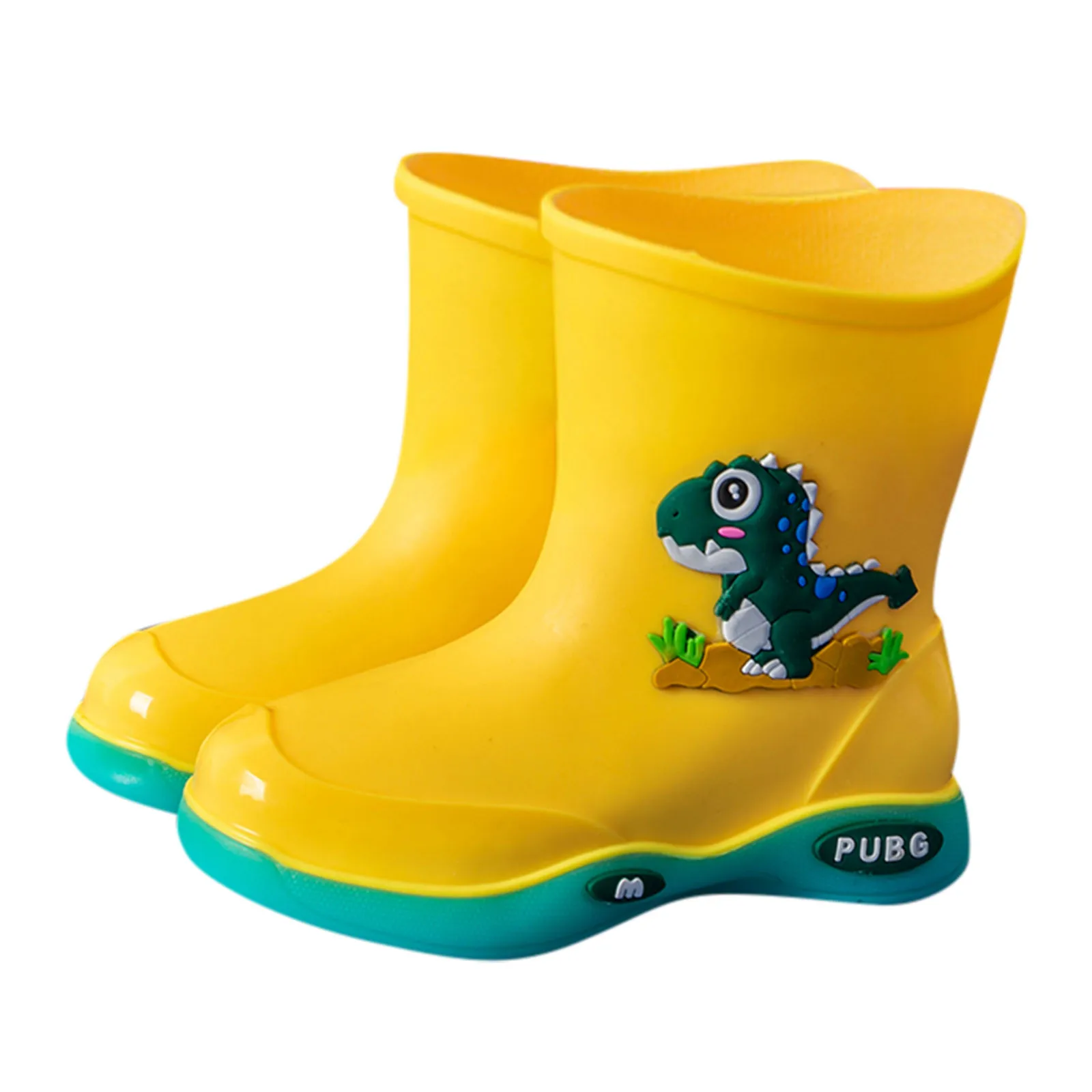 Детские Водонепроницаемые Резиновые Нескользящие ботинки с мультяшным рисунком