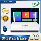 Leadcool QHD TV Android 9,0 Ip tv box Amlogic S905W Smart tv Box 4K медиаплеер 1 ГБ 8 ГБ 2 Гб 16 Гб leadcool IP TV box Доставка из Франции