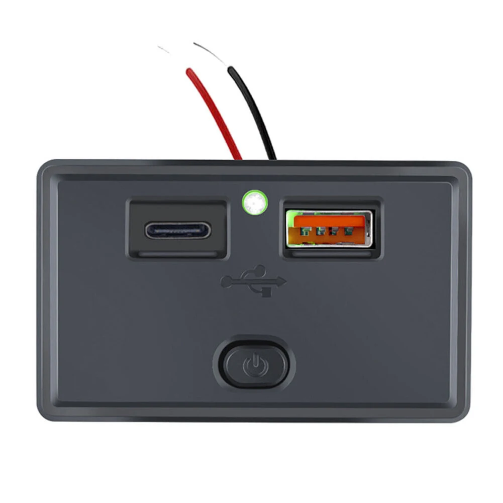

12-24 в двойной USB PD QC3.0 Автомобильная Лодка RV быстрое зарядное устройство розетка светодиодная электрическая розетка автомобильные аксессуа...
