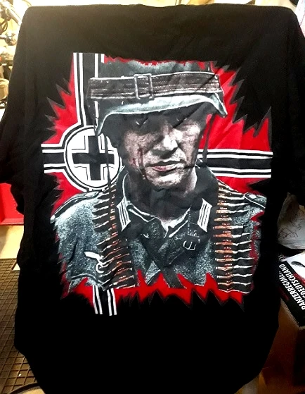 Футболка вербрешер вермахт из к/ф военный солдат Летняя Хлопковая мужская