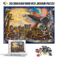 disney the lion king 353005001000 pieces jigsaw puzzles educational toys for children cartoon tangram thick cardboard puzzles