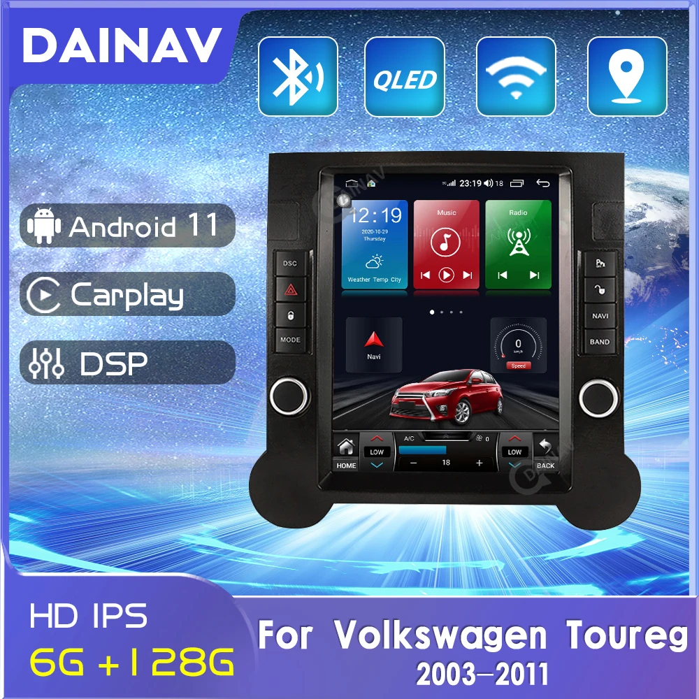 

Android 11 Car radio GPS Navigation For Volkswagen Toureg 2003-2011 Car Multimedia Player Auto audioradio Tape Recorder