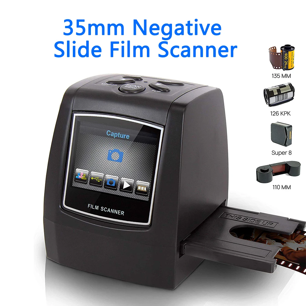 

5MP 135mm 35mm Negative MINI Film Scanner Negative Slide Photo Digital Film Converter USB Cable LCD Slide 2.4 TFT for Picture